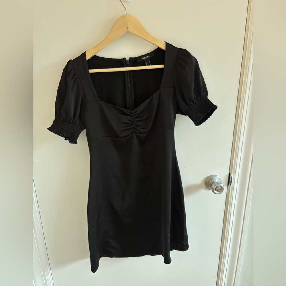 Forever21 Satin Black Dress